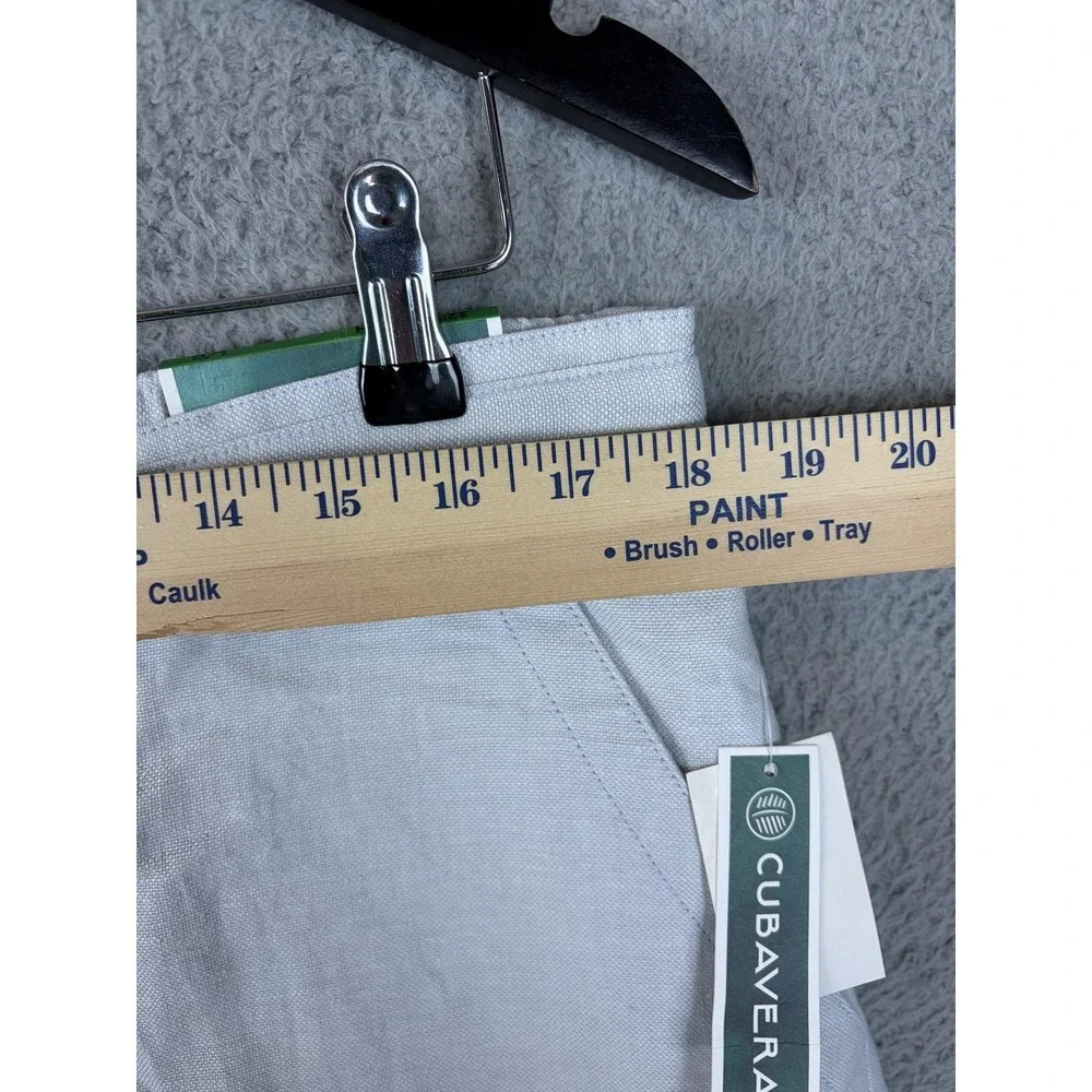 Cubavera Mens Gray Dawn Linen Rayon Relaxed Drawstring Chino Pants CUBS6071DS